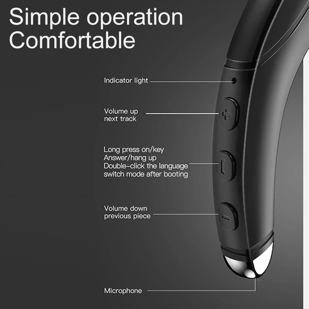 Novi Prijenosni Uho kuka S mjerač Vodljivosti, Bežične Bluetooth Kompatibilne Slušalice, Sportski Vodootporne Handsfree Slušalice S Mikrofonom Slika 3