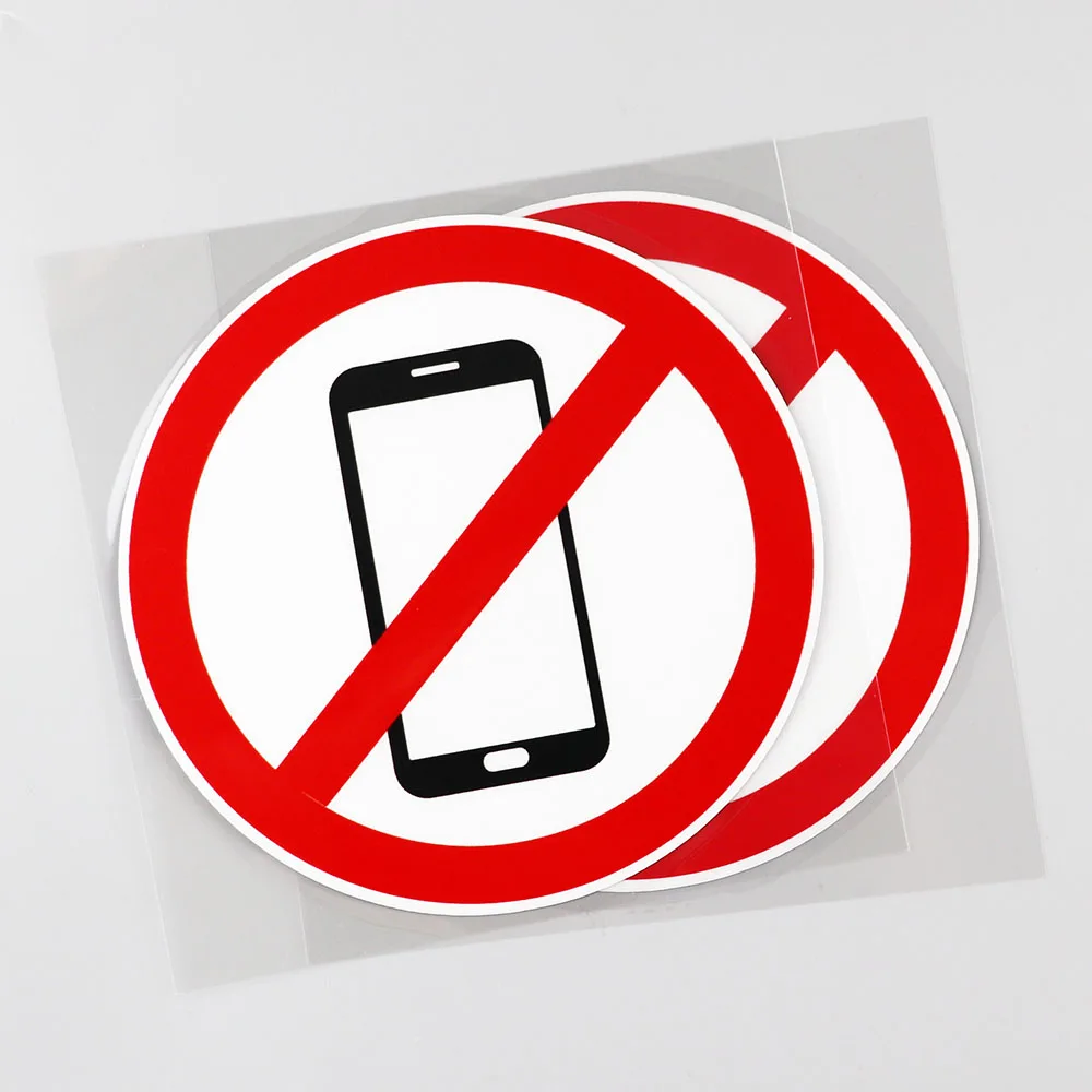 Ikona Mobilnog telefona Zabranjena Disk PVC Naljepnica Auto Oznaka 12,6 cm x 12,5 cm Slika 4