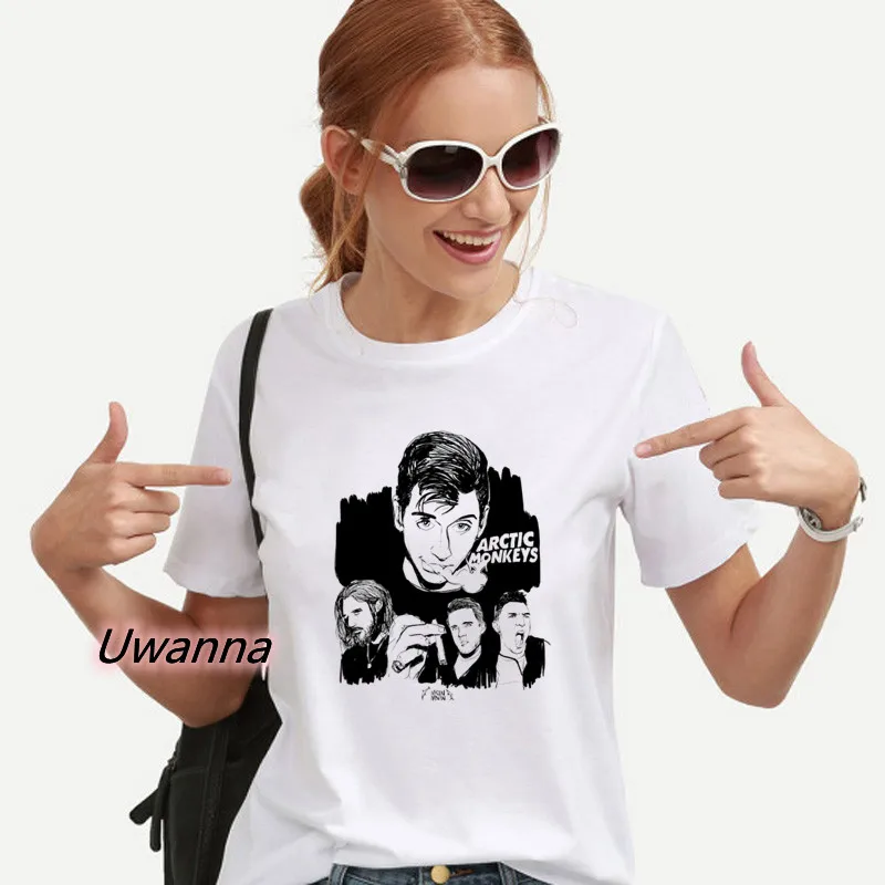 T-shirt Arctic Monkeys, Ženske Trendy Ženske Majice, Svakodnevni Ženska Estetski majica Sa po cijeloj površini Strme Grupe, Ljetne Majice Odjeća Slika 4