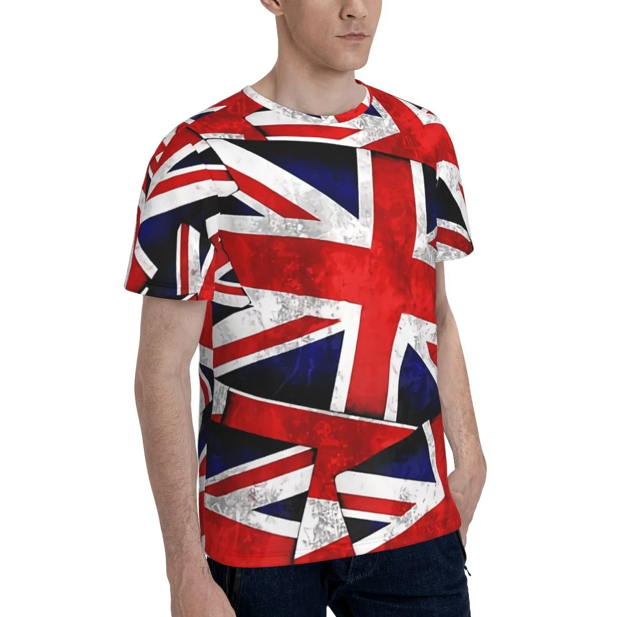 Union Jack Britanska Engleska Zastava velike Britanije Poliester 3D Print Muška t-Shirt Sport Na Otvorenom Быстросохнущая Odjeća Free t-Shirt Ulične Majice Slika 4